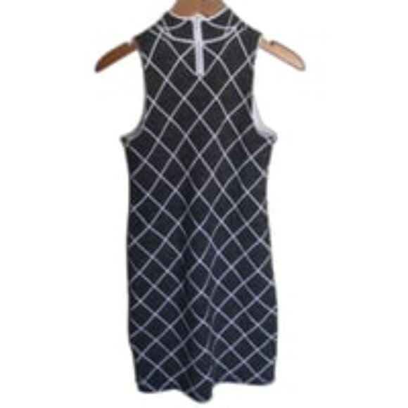 Romeo _ Juliet Geo Knit Black Mini Dress - Picture 4 of 5